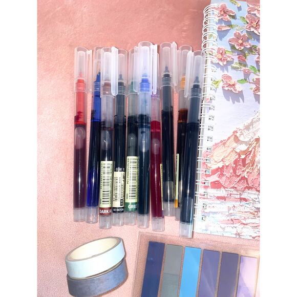 70+ Pcs Journal Notebook Pen Market Sticker Stationary School‎ Gift Set Birthday - Picture 2 of 6